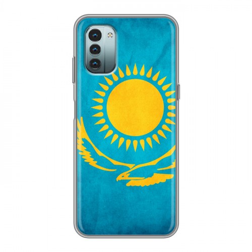 Дизайнерский пластиковый чехол для Nokia G11 Флаг Казахстана