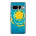 Дизайнерский силиконовый с усиленными углами чехол для Google Pixel 7 Pro Флаг Казахстана