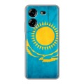 Дизайнерский пластиковый чехол для Tecno Pova 5 4G Флаг Казахстана