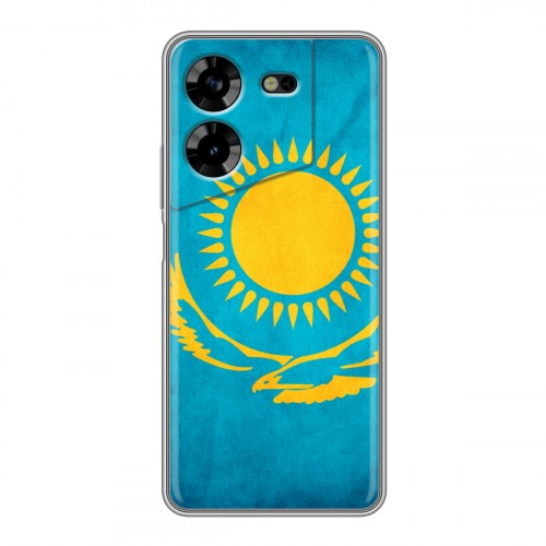 Дизайнерский пластиковый чехол для Tecno Pova 5 4G Флаг Казахстана