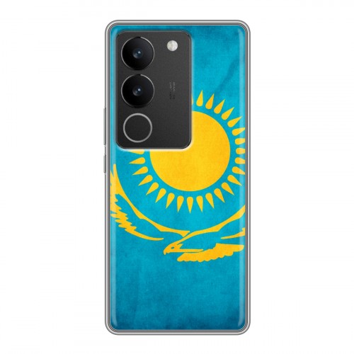 Дизайнерский силиконовый чехол для Vivo S17 Флаг Казахстана