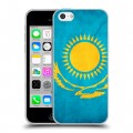 Дизайнерский пластиковый чехол для Iphone 5c Флаг Казахстана