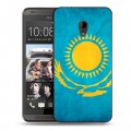 Дизайнерский пластиковый чехол для HTC Desire 700 Флаг Казахстана