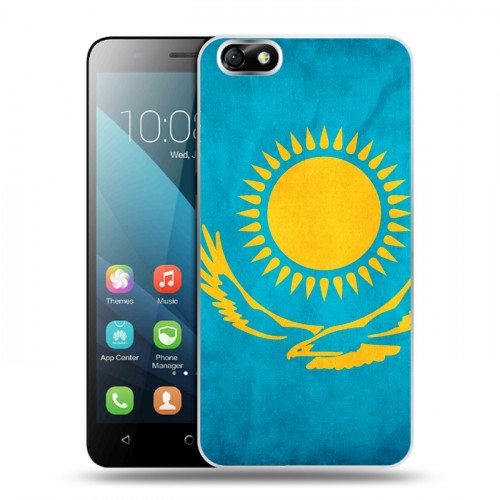 Дизайнерский пластиковый чехол для Huawei Honor 4X Флаг Казахстана