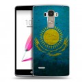 Дизайнерский пластиковый чехол для LG G4 Stylus Флаг Казахстана