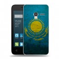 Дизайнерский пластиковый чехол для Alcatel One Touch Pixi 3 (4.5) Флаг Казахстана