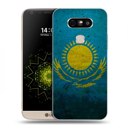 Дизайнерский пластиковый чехол для LG G5 Флаг Казахстана