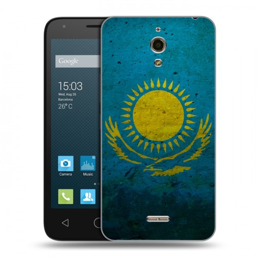 Дизайнерский силиконовый чехол для Alcatel One Touch Pixi 4 (6) Флаг Казахстана
