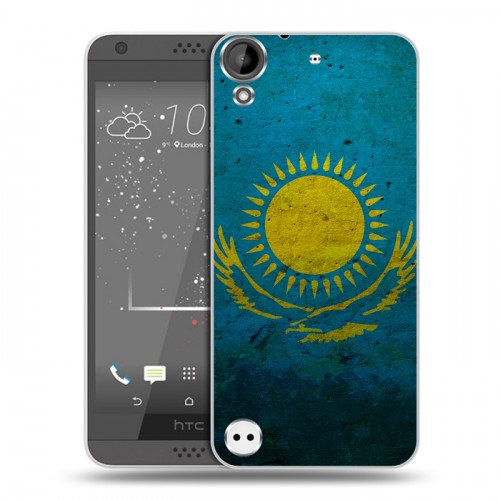 Дизайнерский пластиковый чехол для HTC Desire 530 Флаг Казахстана