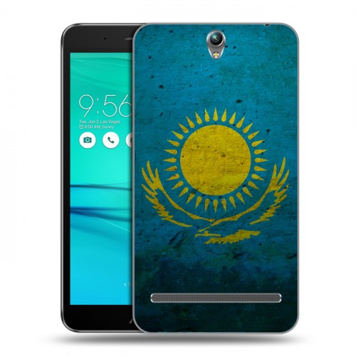 Дизайнерский пластиковый чехол для ASUS ZenFone Go ZB690KG Флаг Казахстана