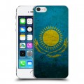 Дизайнерский пластиковый чехол для Iphone 5s Флаг Казахстана