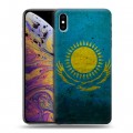 Дизайнерский силиконовый чехол для Iphone Xs Max Флаг Казахстана