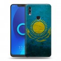 Дизайнерский силиконовый чехол для Alcatel 5V Флаг Казахстана