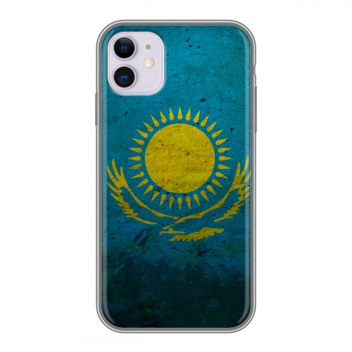Дизайнерский пластиковый чехол для Iphone 11 Флаг Казахстана