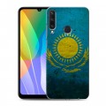 Дизайнерский пластиковый чехол для Huawei Y6p Флаг Казахстана