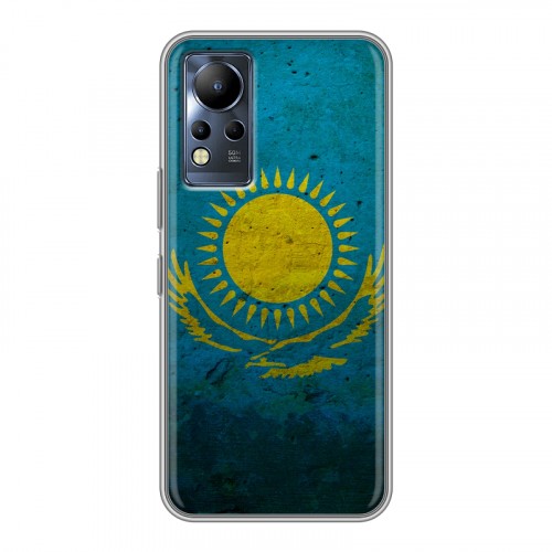 Дизайнерский силиконовый с усиленными углами чехол для Infinix Note 12 Флаг Казахстана