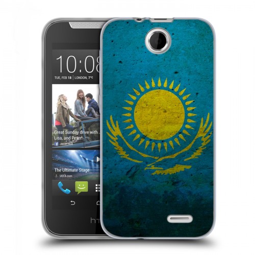 Дизайнерский силиконовый чехол для HTC Desire 310 Флаг Казахстана