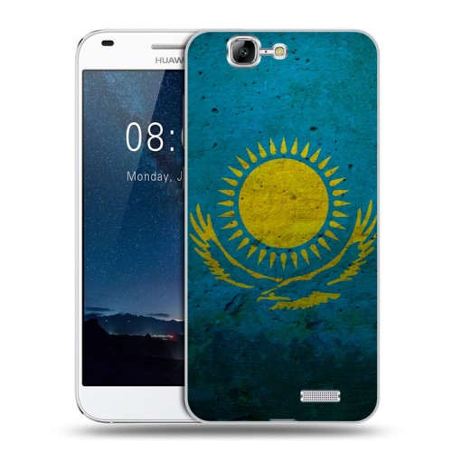 Дизайнерский силиконовый чехол для Huawei Ascend G7 Флаг Казахстана
