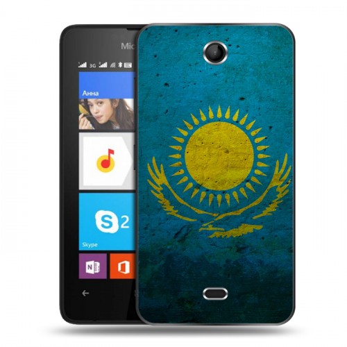 Дизайнерский силиконовый чехол для Microsoft Lumia 430 Dual SIM Флаг Казахстана
