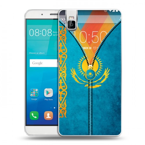 Дизайнерский пластиковый чехол для Huawei ShotX Флаг Казахстана