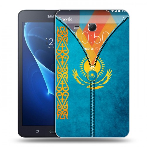 Дизайнерский силиконовый чехол для Samsung Galaxy Tab A 7 (2016) Флаг Казахстана