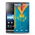 Дизайнерский пластиковый чехол для Sony Xperia S Флаг Казахстана