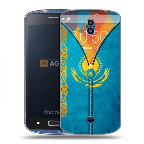Дизайнерский силиконовый чехол для AGM X1 Флаг Казахстана