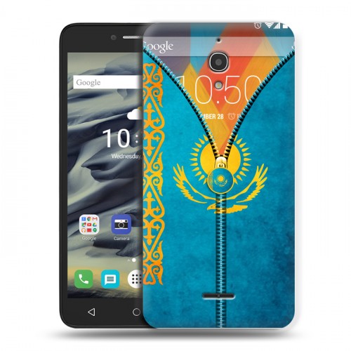 Дизайнерский силиконовый чехол для Alcatel Pixi 4 (6) 9001d Флаг Казахстана
