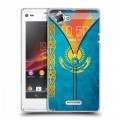 Дизайнерский пластиковый чехол для Sony Xperia L Флаг Казахстана