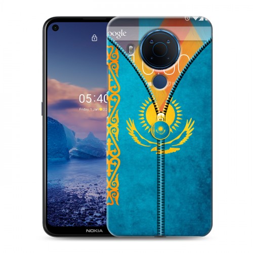 Дизайнерский силиконовый чехол для Nokia 5.4 Флаг Казахстана