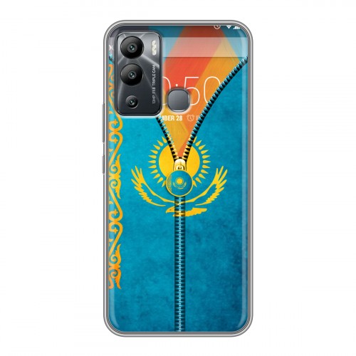 Дизайнерский пластиковый чехол для Infinix Hot 12i Флаг Казахстана