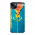Дизайнерский пластиковый чехол для Iphone 14 Plus Флаг Казахстана
