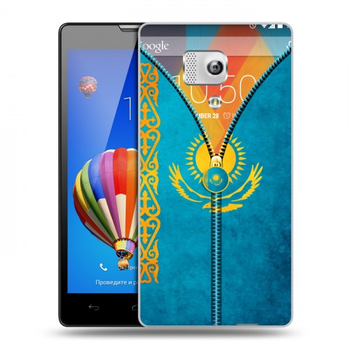 Дизайнерский пластиковый чехол для Huawei Honor 3 Флаг Казахстана