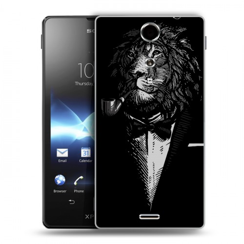 Дизайнерский пластиковый чехол для Sony Xperia TX Хищные джентльмены