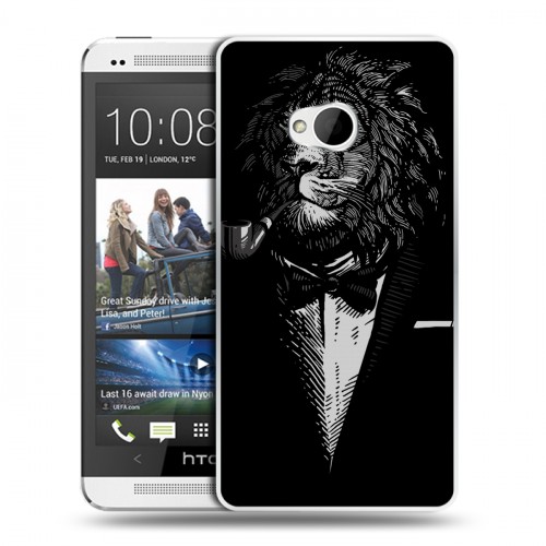 Дизайнерский пластиковый чехол для HTC One (M7) Dual SIM Хищные джентльмены