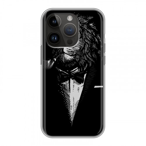Дизайнерский силиконовый чехол для Iphone 14 Pro Хищные джентльмены