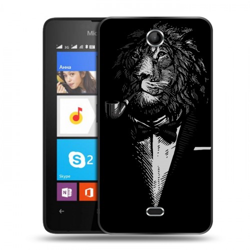 Дизайнерский силиконовый чехол для Microsoft Lumia 430 Dual SIM Хищные джентльмены