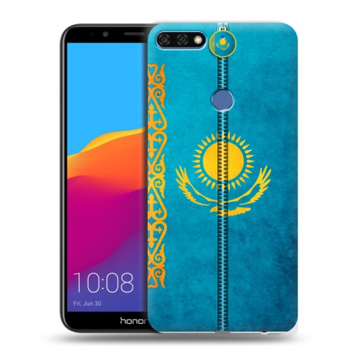 Дизайнерский пластиковый чехол для Huawei Honor 7C Pro Флаг Казахстана