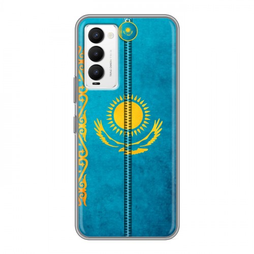 Дизайнерский силиконовый чехол для Tecno Camon 18 Флаг Казахстана