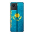 Дизайнерский силиконовый с усиленными углами чехол для Realme C30 Флаг Казахстана