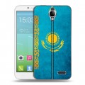Дизайнерский силиконовый чехол для Alcatel One Touch Idol Флаг Казахстана