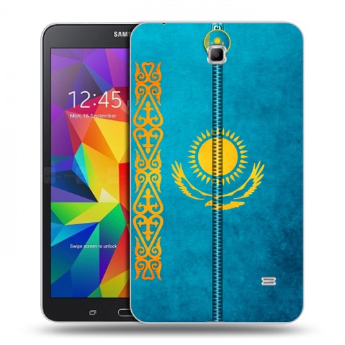 Дизайнерский силиконовый чехол для Samsung GALAXY Tab 4 7.0 Флаг Казахстана