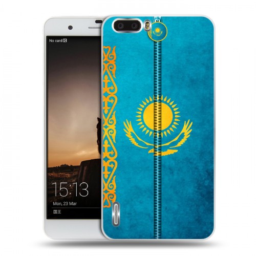 Дизайнерский пластиковый чехол для Huawei Honor 6 Plus Флаг Казахстана