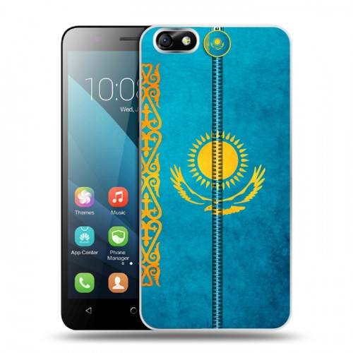 Дизайнерский пластиковый чехол для Huawei Honor 4X Флаг Казахстана