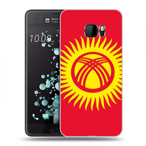 Дизайнерский пластиковый чехол для HTC U Ultra Флаг Киргизии