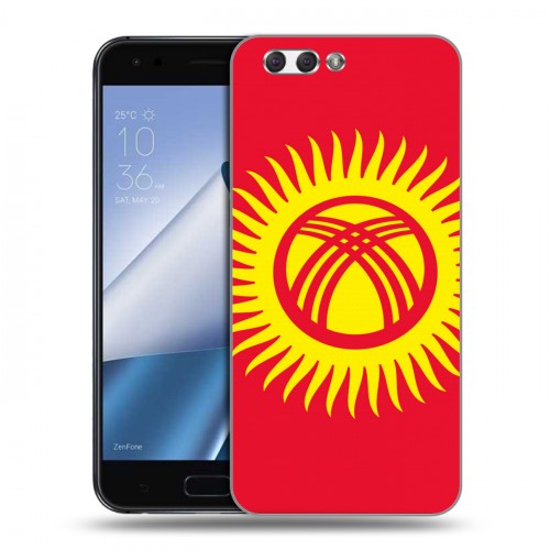 Дизайнерский пластиковый чехол для ASUS ZenFone 4 ZE554KL Флаг Киргизии