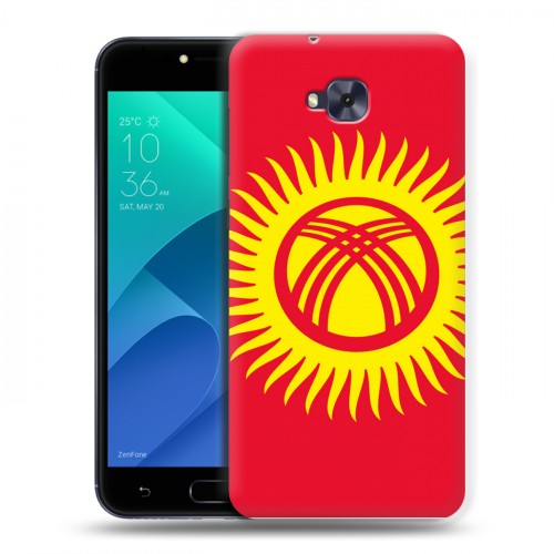 Дизайнерский пластиковый чехол для ASUS ZenFone 4 Selfie Флаг Киргизии