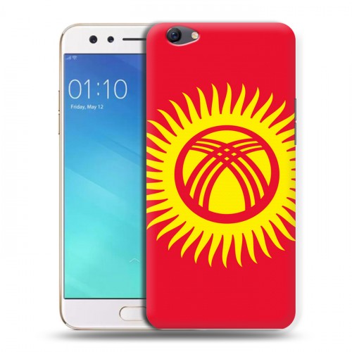 Дизайнерский пластиковый чехол для OPPO F3 Флаг Киргизии