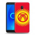 Дизайнерский пластиковый чехол для Alcatel 1C Флаг Киргизии