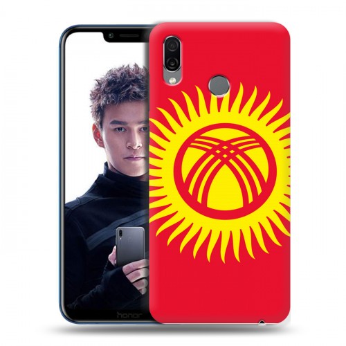Дизайнерский пластиковый чехол для Huawei Honor Play Флаг Киргизии